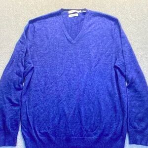 Calvin Klein Men's Royal Blue V-Neck Sweater